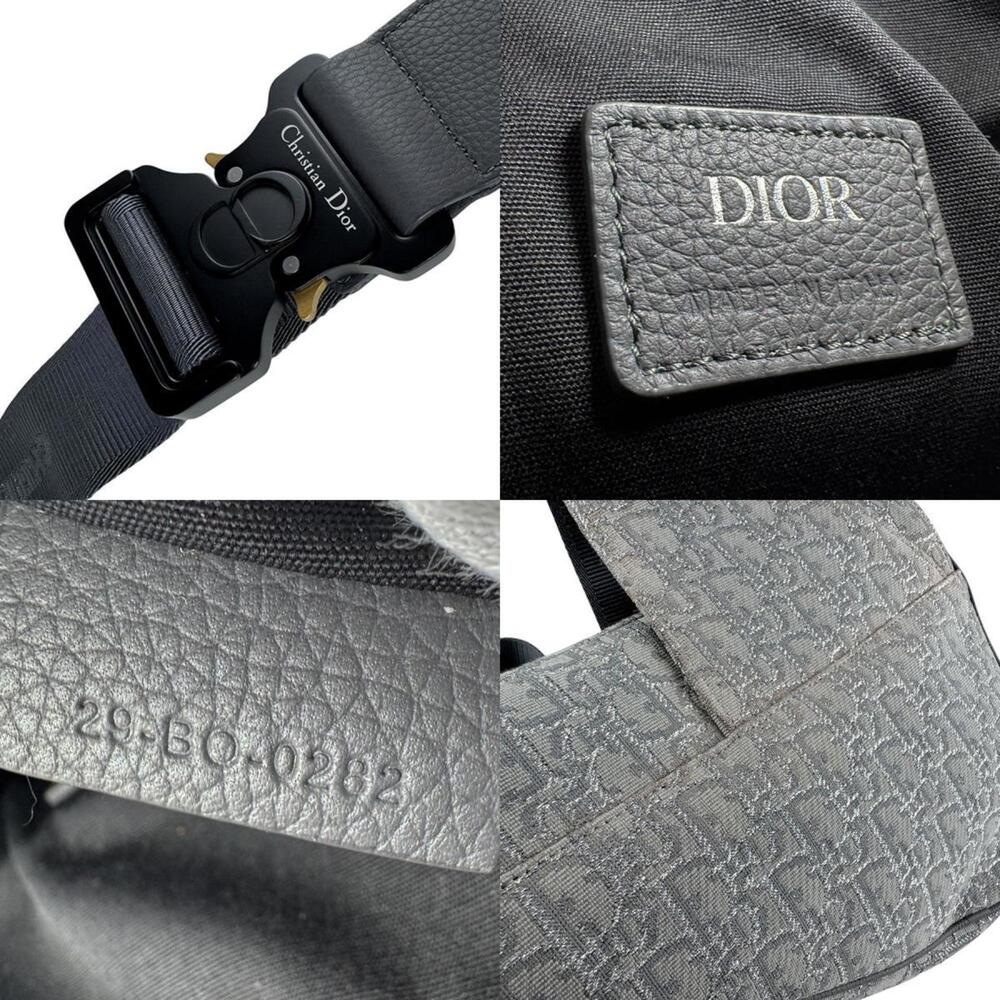 CHRISTIAN DIOR Gray Canvas Shoulder Bag - Picture 5 of 5